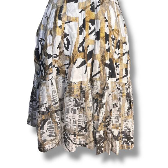 Adolfo Dominguez Abstract Print Sleeveless Dress Black Size 38 US 6 Fit & Flare - Picture 7 of 13